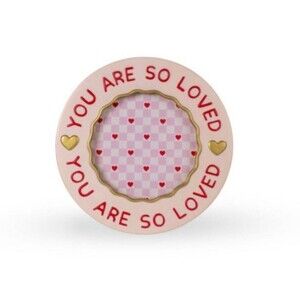 Picture Frame Valentine's Day Pink Round 6.23" NEW Target Bullseye Fast Ship